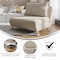 Flash Furniture Shaw Convertible Tri-Fold Chair with Pillow, Multifunctional Adjustable Sleeper, Cream Boucle BO-BS-BS031-CRMBCL-GG - alternate 6